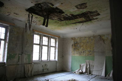 Interior of abandoned building