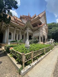 Exterior of temple against sky