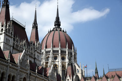 Panoramic view of buildings in city against sky