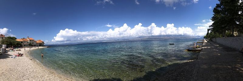 Panoramic view of sea against sky