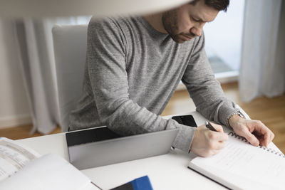 Man working at home