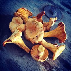 Close-up of food on wood