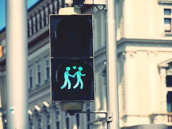 Close-up of road sign