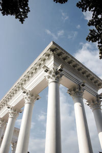 Low angle view of historical building against sky