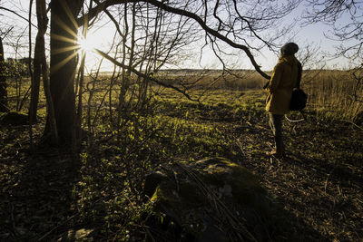 Full length of woman walking on land