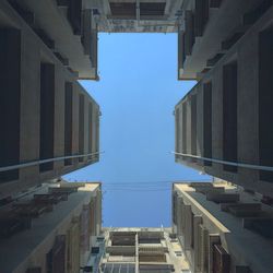 Low angle view of buildings in city