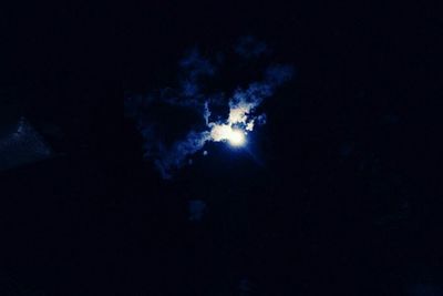 Low angle view of dark dark sky