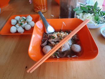 Noodles are easy to eat in thailand