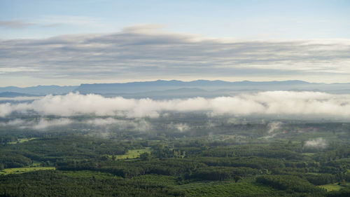 Aerial view of landscape against sky