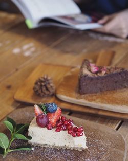 Close-up of a slice of cake