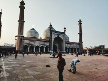 Group of people in front of temple