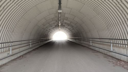 Empty illuminated tunnel