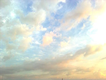 Low angle view of cloudy sky