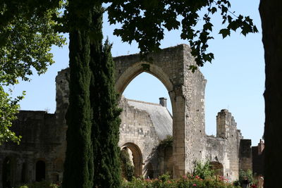 Low angle view of old ruin