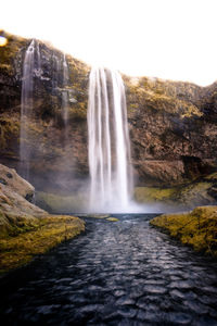 Scenic view of waterfall