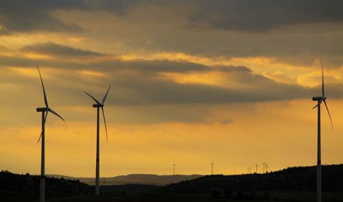 Scenic view of landscape at sunset