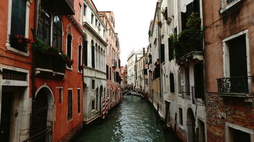 Narrow canal along buildings