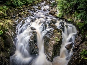 River flowing through rocks