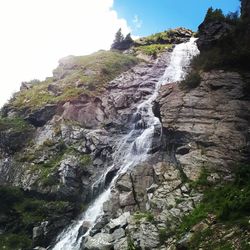 Scenic view of waterfall