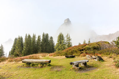 Resting place in braunwald, switzerland