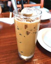 Close-up of coffee on table