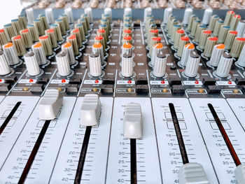 High angle view of computer keyboard