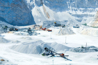 Scenic view of snowcapped mountain