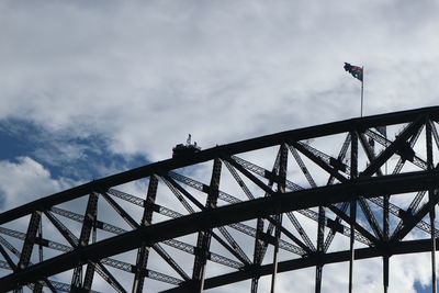 Low angle view of bridge against sky