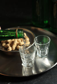 Close-up of drink in glass on table