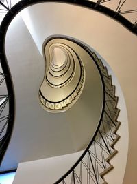 Low angle view of spiral stairs