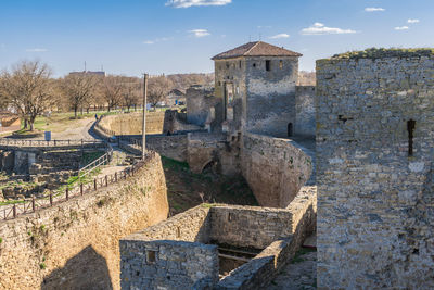 Old ruin building against sky