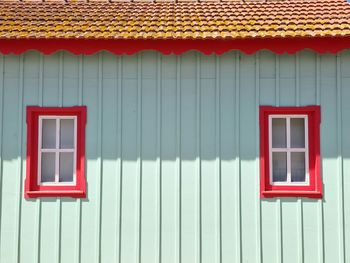 Close-up of yellow building