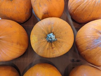 Full frame shot of pumpkins at market