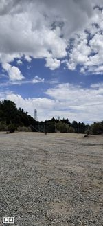 Scenic view of land against sky