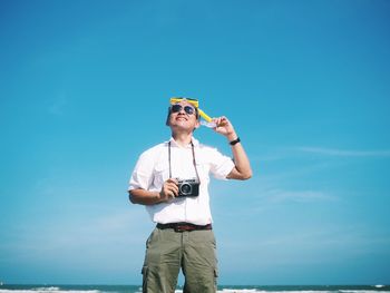 Man standing at beach