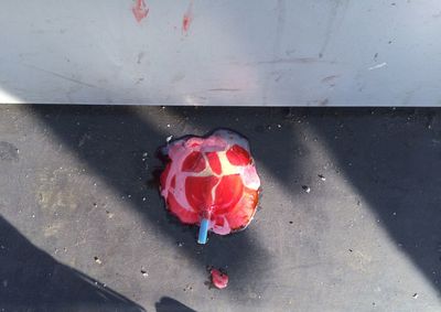 Close-up of red wall