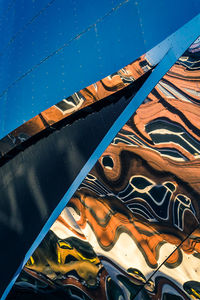 Close-up of water against blue sky