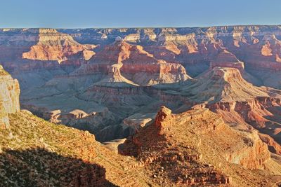 Aerial view of rock formations