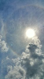 Low angle view of cloudy sky