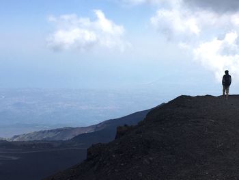 Man standing on mountain