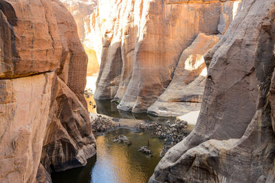 Rock formations in water