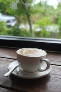 Close-up of coffee on table