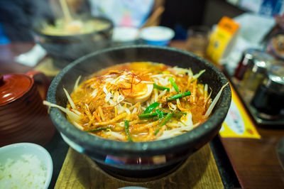Close-up of served food
