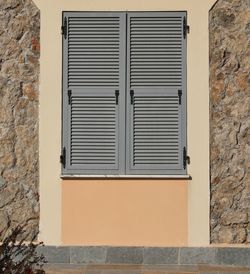 Closed window of building