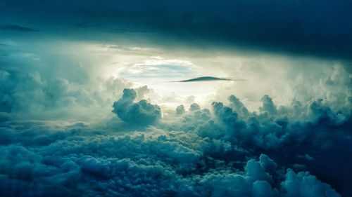 Aerial view of cloudscape