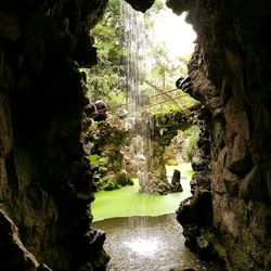 Scenic view of silhouette trees against sky