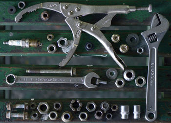 Close-up of machine part