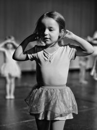 Little ballerina rehersal