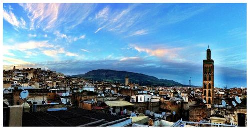 High angle shot of cityscape