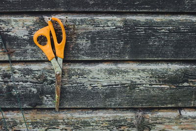 Directly above shot of wooden wall